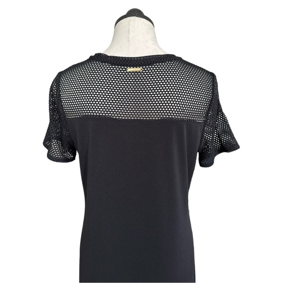 MICHAEL Michael Kors Mesh Top Shift Dress Stretch Short Sleeve Size Medium - Picture 5 of 12